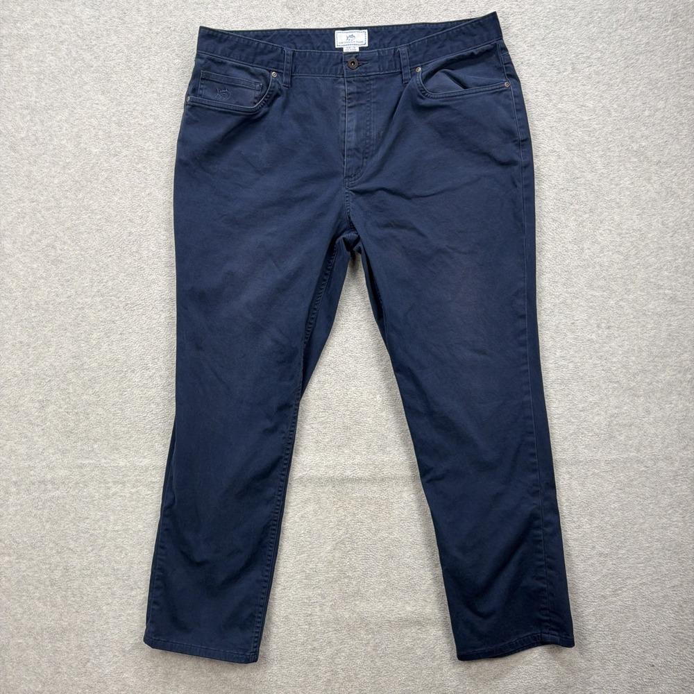 Southern Tide Pants Mens 38x30 Navy Blue‎ Khakis Classic Chino Stretch Flex